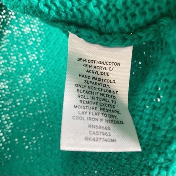 Nordstrom Abound Womens Knit Sweater Sz S Green Drop Shoulder Classic Cozy - Picture 6 of 11